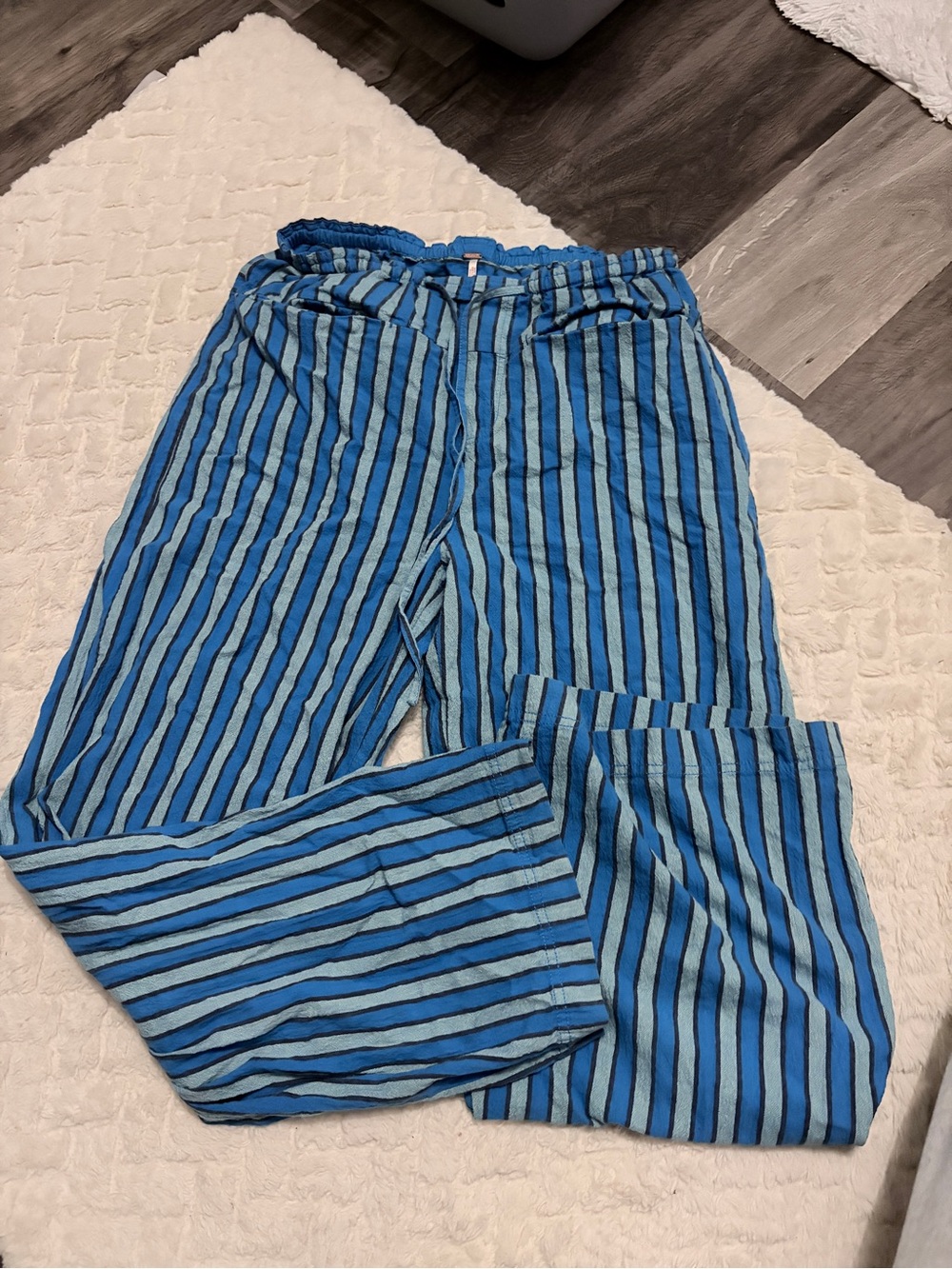 Free People Blue Striped Lounge Joggers